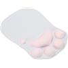 PATIKIL Mouse Pad in Gel con Supporto per Polso, Mouse Pad Ergonomico Zampa di Gatto Comodo Schiuma Memory Base Antiscivolo Morbido per Computer Laptop Ufficio, Grigio Rosa