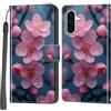 Haninsuze Cover per Samsung Galaxy A36, Custodia Interno TPU Antiurto Portafoglio con Disegni [schede Fessura] [Supporto Stand] Cover Libro in PU Pelle (Fiore di pesco)