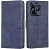 RankOne Cover per Realme C53 / Realme C51 / Realme Note 50 (6.74 Inches), Custodia Flip Pelle Portafoglio, Magnetica Libro Bumper Cover Case - Blu