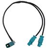 OTOTEC FAKRA-Z Femmina a Doppio Maschio Connettore Convertitore Auto Radio FM Antenna Antenna Adattatore Cavo 24CM per GPS GSM Navigazione
