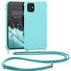 kwmobile Custodia Compatibile con Apple iPhone 11 Cover - Back Case in Silicone TPU - Protezione Smartphone con Cordino - blu chiaro