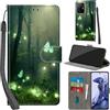 Haninsuze Cover per Xiaomi 11T/ Xiaomi 11T Pro Custodia Cover Pelle Libro Portafoglio con Porta Carte Magnetica Protezione Antiurto Cuoio Flip Case Custodia Cover per Xiaomi 11T/ 11T Pro, Farfalla