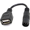 cablecc 5V USB femmina a DC Power Jack 5.5 2.1mm Cavo adattatore di carica per telefono cellulare e tablet