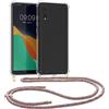 kwmobile Custodia Compatibile con Huawei P20 Cover - Back Case in Silicone TPU - Protezione Smartphone con Cordino - multicolore