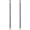 Fohevers Antenna telescopica a 5 sezioni per radio AM/FM Ariels HD DAB, ricezione stereo Home Theater, 2 pezzi, dorata