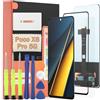 TGHongKy per Xiaomi Poco X6 PRO 5G Schermo LCD per Xiaomi Poco X6 PRO 5G Display Assemblea Sostituzione Schermo di Vetro Digitalizzatore con Strumenti di Riparazione (Nero)