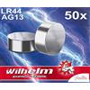 Wilhelm 50 pile a bottone Wilhelm AG13/V13GA LR44 | 165 mAh 1,5 V alcaline 357 LR1158 Bulk