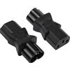 YACSEJAO 2 confezioni di adattatore elettrico C13 a C6 IEC 320 C13 Femmina a C6 maschio 3-Pin AC Converter Plug