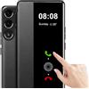 Fciaeytou Cover per Samsung Galaxy S22 Ultra Clap-on Clear View Cover per Samsung S22 Ultra Custodia a patta integrale di protezione Flip Silicone morbido antiurto 360 Full Body Antiurto Cover 5G (Nero1)