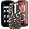AQGG Custodia per Unihertz Jelly Star (3.00) Cover, Black Protettivo Sottile Morbido Silicone Custodia Protezioni Skin Bumper - Fiore Rosa