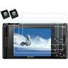 HUIPUXIANG ZV-1 Protezione Pellicola per Sony ZV1 Camera (per accessori) con Hot Shoe Cover, 0,3 millimetri ad alta definizione 9H durezza ottica LCD Premium vetro protettivo Cover Anti-Scrach [3 pezzi]