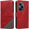 XINNI Cover per Honor 400 PRO Custodia, Cellulare Libro Antiurto Flip Pelle PU/TPU, Portafoglio Flip Magnetica Case, Rosso