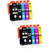 Supply Guy 10 Cartucce Per Stampanti con Chip compatibile con Canon PGI-525 CLI-526 per Canon Pixma IP4850 IP4950 IX-6550 MG5140 MG5150 MG5240 MG5250 MG5340 MG5350 MX715 MX885 MX895