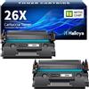 Halloya 26X Compatibili Cartucce di Toner Sostituzione per HP 26X CF226X 26A CF226A LaserJet Pro MFP M402dn M402n M426dw M426fdw M426fdn M402dw M402d Toner (Nero, Confezione da 2)