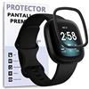 REY Pellicola salvaschermo 3D per Fitbit Sense - Fitbit Versa 3, Nero, Vetro temperato, Copertura Completa, Pellicola Protettiva Protezione Schermo, 3D / 4D / 5D