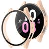 LEIXIUER Pellicola Protettiva per Schermo Compatibile con Samsung Galaxy Watch 5 Bluetooth 40mm 44mm/LTE 44mm, Vetro Temperato Caso PC Protettivo Antigraffio Custodia, Rosa 44mm