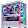 Spirit Of Gamer - Spark Artic, Case PC Gaming RGB Aquarium, Compatibile ATX/mATX/mITX, 6 Ventole ARGB da 120 mm incluse, Torre Gaming Vuota con Pannello Frontale e Laterale in Vetro Temperato da 4 mm