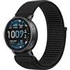 GIOPUEY 22mm Nylon Cinturini Compatibile con Amazfit Active Max, Traspirante Sport Loop Cinturino in Morbido Nylon Intrecciato, Donne Uomo - Black