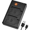DSTE USB Dual Quick Caricatore Compatibile per NB-11L,NB-11LH Batteria come CB-2LF