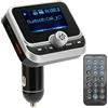 Bewinner Trasmettitore Bluetooth FM, Adattatore Radio Bluetooth Wireless con Schermo da 1,8 Pollici, Caricatore per Auto con 2 Porte USB, Lettore Musicale per Auto