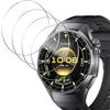 QULLOO Vetro Temperato per Huawei Watch GT6 / GT 6 Pro 46MM, 4 Pezzi Pellicola Protettiva, Durezza 9H Anti-Graffio Protezione Schermo, Impermeabile Copertura Completa Vetrino Protezione Schermo