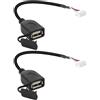 YANBORONSN Breve Usb 2,0 Femmina a Nudo 2,0 Cavo con Polvere / Impermeabile Cap, 1ft fai da te Ph Cavo per Usb, Riparazione fai da te Cavo per Usb Attrezzature Installate o Sostituire (2pcs)