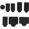 MultiAccesorios Tappi antipolvere per PS5, kit in silicone per porte USB, HDMI, tipo C e LAN, compatibile con PS5 Digital e Disc Edition, nero
