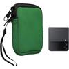 kwmobile Custodia in Neoprene con Zip per Smartphone XXS - 3/3,5 - Astuccio Portacellulare a Sacchetto XXS con Cerniera - Borsa in verde muschio