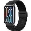 KeeFos Cinturini per Mi Band 10 Pro/Redmi Watch 6 Active(Nero) | Bracciale in Nylon con Magnetico, Cinturino per XXiaomi Smart Band 10 Pro/9 Pro/8 Pro/Redmi Watch 6/5/4/Redmi Watch 6 Lite