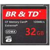 BR & TD Scheda di memoria CF Extreme, 32 GB, 120 MB/s, UDMA, Compact Flash