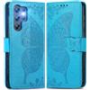 MOJIA Cover in Pelle per Doogee Note 56X / Note 56X Pro, Custodia Premium a Portafoglio con Interno Case in TPU e Porta Carte [Cinturino da Polso in Regalo]. Blu