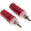 Keple Presa A Banana Da 4 Mm - Confezione Da 2, Connettore A Banana Rosso Da 4 Mm Con Polo Di Connessione, Montaggio A Pannello, Etichetta A Saldare E Connessione A Filo Nudo