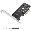 ELFJMZP Adattatore SSD NVMe M.2 (chiave M) a scheda di espansione PCIe 4.0 x4 con supporto standard per slot ExpressPCIE