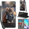 Haninsuze Cover per Xiaomi Redmi 10 2022 Custodia Cover Pelle Libro Portafoglio con Porta Carte Magnetica Protezione Antiurto Cuoio Flip Case Custodia Cover per Redmi 10, Gatto