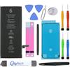 OnlyTech - Batteria di ricambio Premium per iPhone 6-1810 mAh, qualità identica - Kit 12 Strumenti Professionali e adesivo schermo Incluso