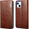 ICARER Custodia per iPhone 14 Plus 2022, Pelle Premium Chiusura Magnetica Flip Case Cover RFID Blocco Slot per Carte di Credito Cavalletto Interno in TPU Antiurto per iPhone 14 Plus 6.7 Pollici