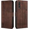 Bravoday Cover per Huawei P20 PRO, Flip Custodia in Pelle PU Portafoglio Custodia per Huawei P20 PRO, con Slot per Schede, Marrone