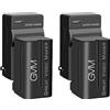 GVM Great Video Maker GVM Video Light Accessories Alimentatore di rete per LED 800D 480 520 672, batteria di ricambio con caricatore per batterie della serie NP Battery Power Supply, 4400 mAh 32,6 Wh pannello LED