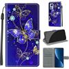 YIRRANZD Cover per Xiaomi 12 Pro, Protettiva Portafoglio in Pelle PU Cover Libro [Verniciato], Flip Caso Antiurto Custodia per Xiaomi 12 Pro (Farfalla B)