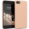 kwmobile Cover per Apple iPhone SE (2022/2020) / iPhone 8/7 Custodia - Back Case per Smartphone in Silicone TPU - Protezione Gommata - pesca pastello