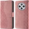 CaseGla Cover per Xiaomi Redmi 14C / A3 Pro custodia portafoglio Rosa | Blocco RFID, 3 scomparti carte, 1 tasca banconote, Chiusura magnetica, Supporto, Pelle PU flip cover per Xiaomi Poco M7/ C75