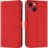 Verco Custodia a libro per iPhone 14 Plus, per iPhone 14 Plus, 6,7 pollici, colore: rosso