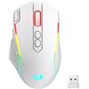 Redragon M810 MAX - Mouse da gioco wireless a 3 modalità, 12000 DPI/Wireless, con chiave di fuoco rapido, 8 pulsanti macro, capacità di alimentazione affidabile per PC/Mac/Laptop