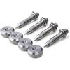 PrecisionGeek M6 Acciaio Inossidabile Spike/Cono Assorbente con Piedini - 4 Pezzi - Punte Hi-Fi Antivibrazione per Diffusori, Amplificatori e Componenti Audio