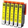 Yowell 5x Cartucce d'inchiostro Compatibili con Epson 33XL Giallo