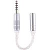 Yaowanguan Cavo adattatore maschio bilanciato a 5poli da 4,4mm a femmina bilanciata da 3,5mm per Sony NW-ZX300A/NW-WM1A/NW-WM1Z, connettore convertitore placcato argento bilanciato 14cm/5,51pollici