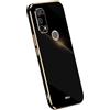 RankOne La Custodia del Telefono è Adatta per Samsung Galaxy M31 (6.4 Inches), Case per Cellulare in Silicone con Telaio Galvanico - Nero