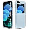 Posdou Custodia per Samsung Galaxy Z Flip 5, in silicone morbido TPU, con protezione per fotocamera per Samaung Z Flip 5, antiurto, antigraffio, trasparente, per Galaxy Flip5, mai ingiallimento