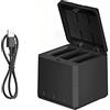 AFAITH Caricabatterie a 3 canali per GoPro Hero 9/10/11/12 Black, ricarica rapida con cavo USB di tipo C Accessoriper GoPro Hero 9/10/11/12 Black