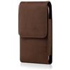 hengwin Custodia vintage in vera pelle con clip per iPhone 16 Pro Max, 16 Plus, 15 14 13 12 11 Pro Max, Samsung S25 S24 S23 S22 Ultra A06 F06 5G fodera in vita, portafoglio da viaggio (Marrone retrò)